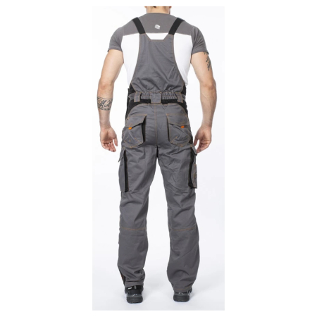 Pantaloni de lucru cu pieptar VISION - gri/negru [3]
