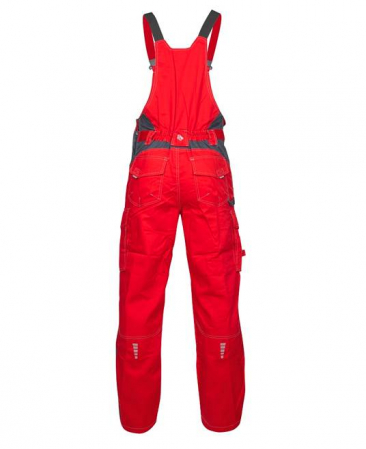 Pantaloni de lucru cu pieptar VISION - rosu/gri [2]