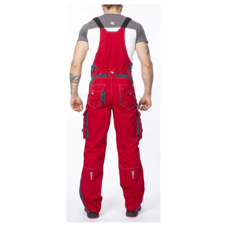 Pantaloni de lucru cu pieptar VISION - rosu/gri [3]