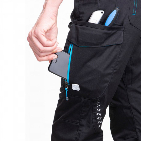 Pantaloni de lucru dama FLORET - negru/albastru [4]