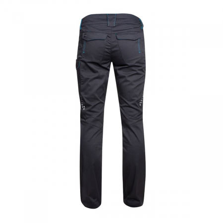 Pantaloni de lucru dama FLORET - negru/albastru [2]