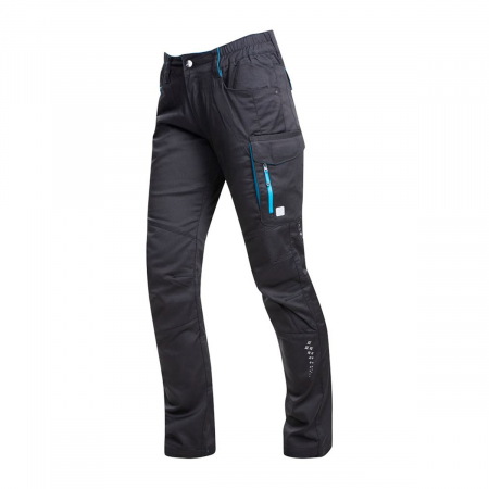 Pantaloni de lucru dama FLORET - negru/albastru [1]