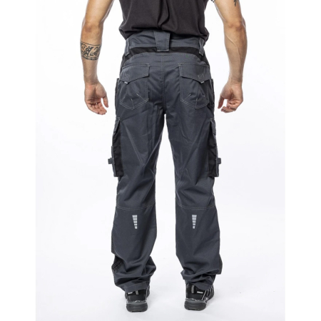 Pantaloni de lucru de iarna in talie VISION - gri inchis [3]