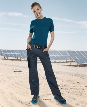 Pantaloni de lucru in talie 4TECH - asfalt/negru - pentru femei [3]