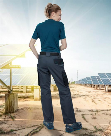 Pantaloni de lucru in talie 4TECH - asfalt/negru - pentru femei [2]