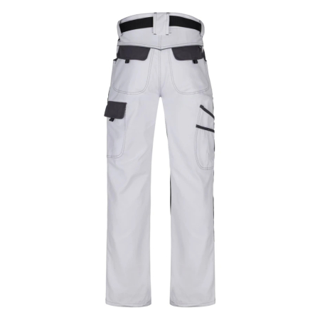 Pantaloni de lucru in talie COOL TREND - alb/gri [1]