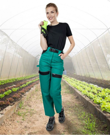 Pantaloni de lucru in talie COOL TREND - verde- pentru femei [1]