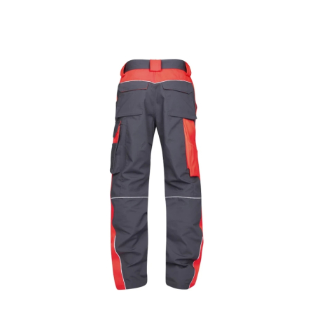Pantaloni de lucru in talie NEON - gri/rosu [2]