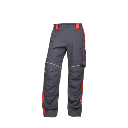 Pantaloni de lucru - Pantaloni de lucru in talie NEON - gri/rosu