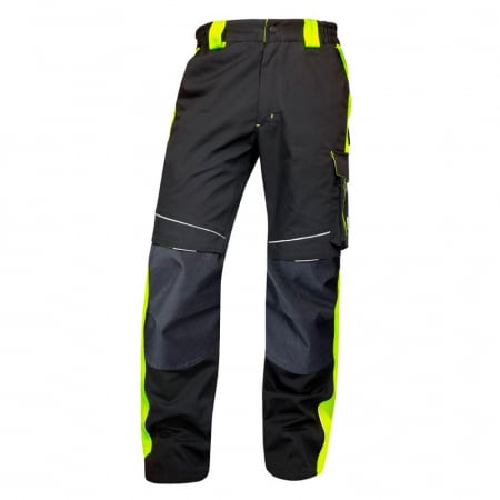 Pantaloni de lucru in talie NEON - negru/galben [0]