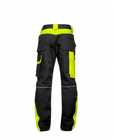 Pantaloni de lucru in talie NEON - negru/galben [2]