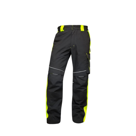 Pantaloni de lucru - Pantaloni de lucru in talie NEON - negru/galben