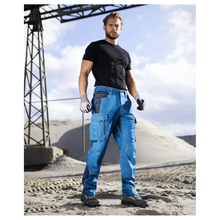 Pantaloni de lucru in talie VISION - albastru/gri [1]