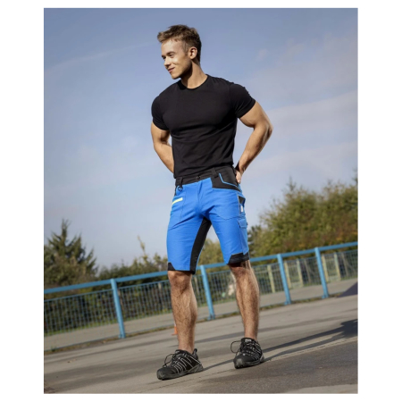 Pantaloni de lucru scurti 4XSTRETCH - albastru [3]