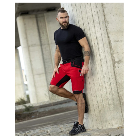 Pantaloni de lucru scurti 4XSTRETCH - rosu [3]