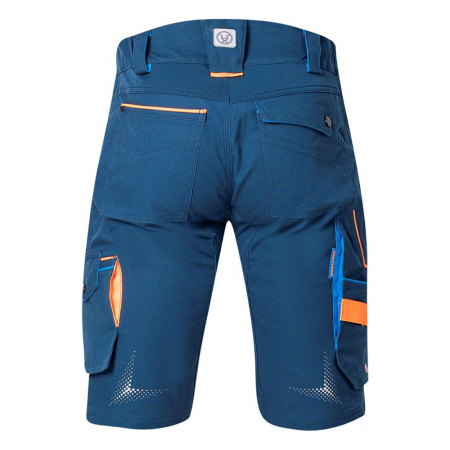 Pantaloni de lucru scurti Creatron - albastru/neon [1]