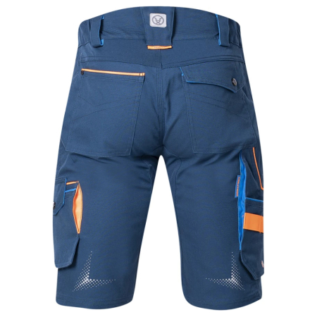 Pantaloni de lucru scurti Creatron - albastru/neon [1]