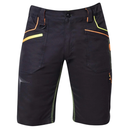 Pantaloni de lucru - Pantaloni de lucru scurti Creatron - negru/neon