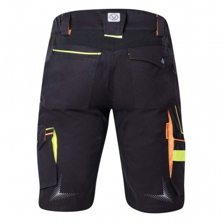 Pantaloni de lucru scurti Creatron - negru/neon [1]