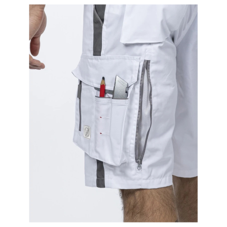 Pantaloni de lucru scurti hidrofobizati URBAN+ alb [4]