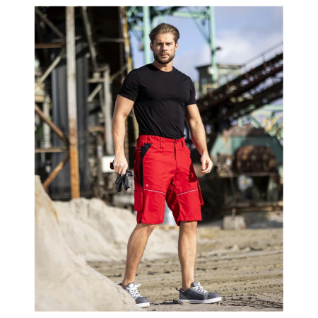 Pantaloni de lucru scurti hidrofobizati URBAN+ rosu [5]