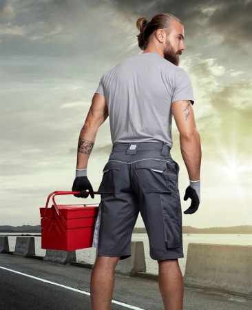 Pantaloni de lucru scurti SUMMER - gri inchis [2]
