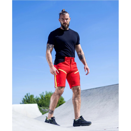 Pantaloni softshell scurti CITYCONIC - rosu [2]
