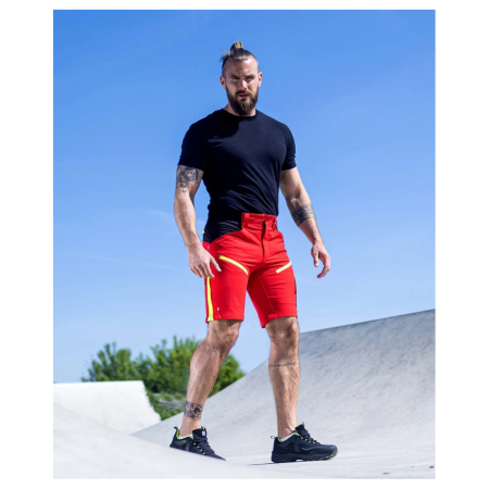 Pantaloni softshell scurti CITYCONIC - rosu [3]