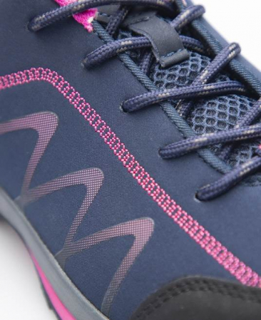 Pantofi trekking/outdoor BLOOM roz/bleumarin - softshell - pentru femei [4]