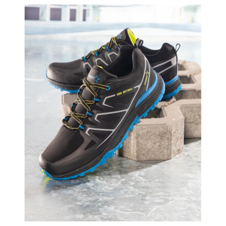 Pantofi trekking/outdoor TWIST - negru/albastru- softshell [1]