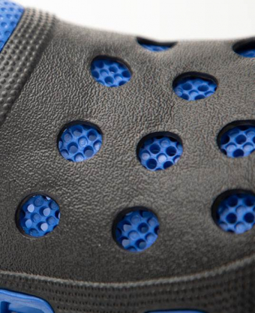 Papuci tip crocs MARINE - negru/albastru [4]