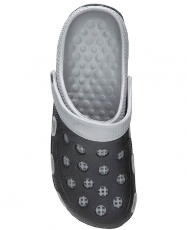 Papuci tip crocs MARINE - negru/gri [3]