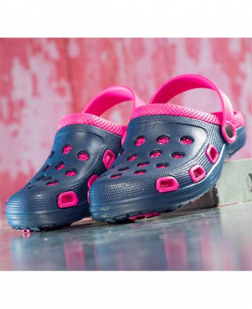 Papuci tip crocs MARINE - roz/bleumarin -pentru femei [5]