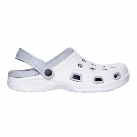 Incaltaminte - Papuci tip crocs MARINE - alb/gri