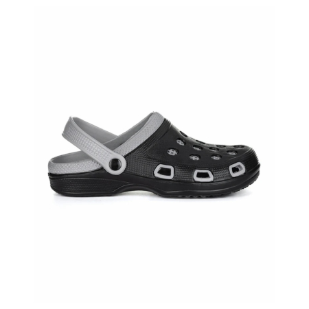 Incaltaminte - Papuci tip crocs MARINE - negru/gri
