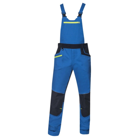 Set costum cu pantaloni de lucru cu pieptar 4XSTRETCH - albastru [6]