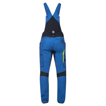 Set costum cu pantaloni de lucru cu pieptar 4XSTRETCH - albastru [8]