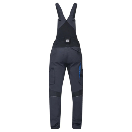 Set costum cu pantaloni de lucru cu pieptar 4XSTRETCH - gri inchis [10]