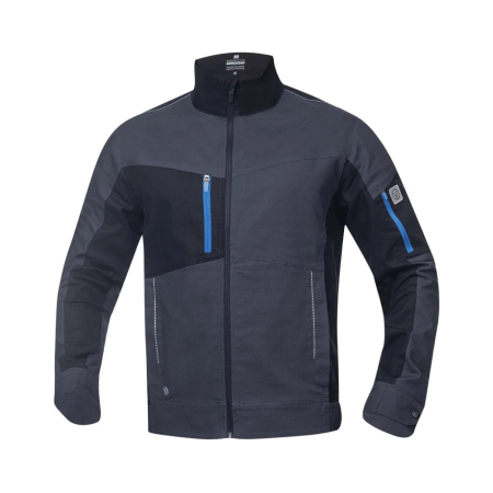 Set costum cu pantaloni de lucru cu pieptar 4XSTRETCH - gri inchis [1]