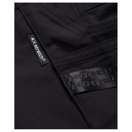Set costum cu pantaloni de lucru cu pieptar 4XSTRETCH - negru [14]