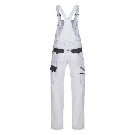 Set costum cu pantaloni de lucru cu pieptar COOL TREND - alb/gri [6]