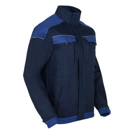 Set costum cu pantaloni de lucru cu pieptar COOL TREND - bleumarin/albastru [4]