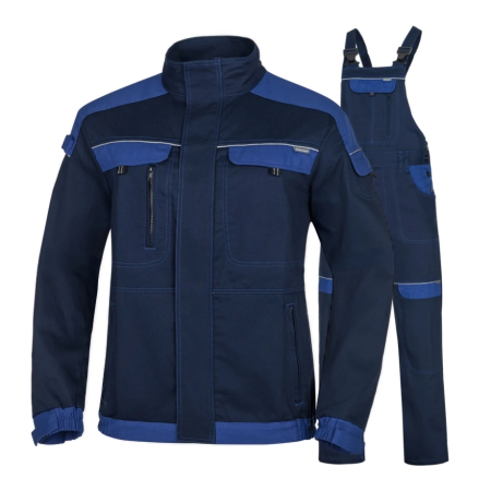 Costume salopeta - Set costum cu pantaloni de lucru cu pieptar COOL TREND - bleumarin/albastru