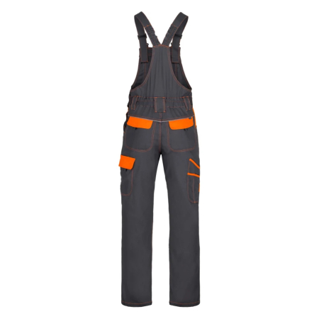 Set costum cu pantaloni de lucru cu pieptar COOL TREND - gri/portocaliu [6]