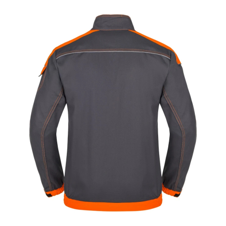Set costum cu pantaloni de lucru cu pieptar COOL TREND - gri/portocaliu [2]