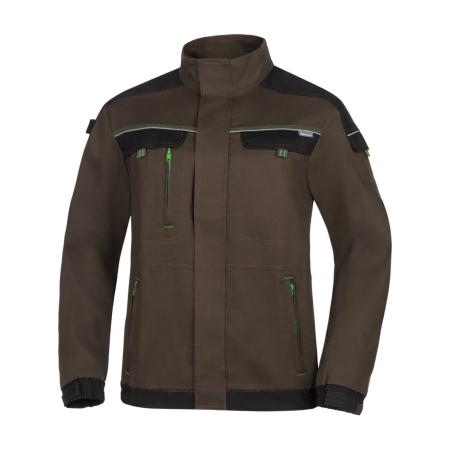 Set costum cu pantaloni de lucru cu pieptar COOL TREND - maro [1]