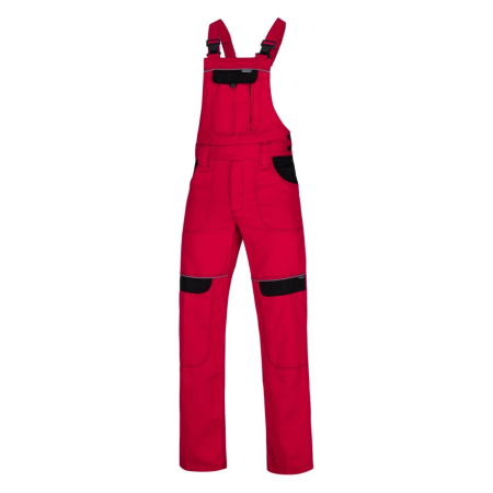 Set costum cu pantaloni de lucru cu pieptar COOL TREND - rosu [7]