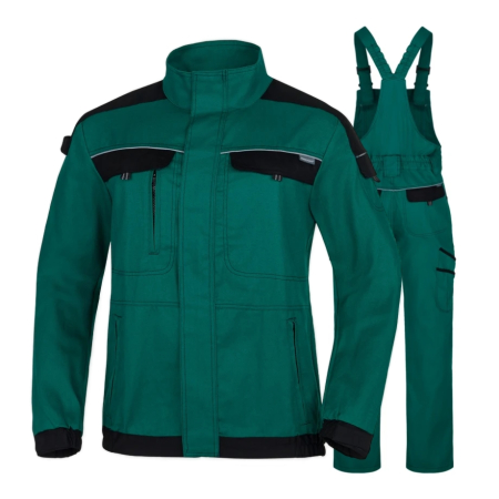 Costume salopeta - Set costum cu pantaloni de lucru cu pieptar COOL TREND - verde
