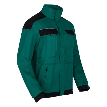 Set costum cu pantaloni de lucru cu pieptar COOL TREND - verde [4]