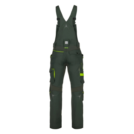 Set costum cu pantaloni de lucru cu pieptar CREATRON - verde/kaki [12]